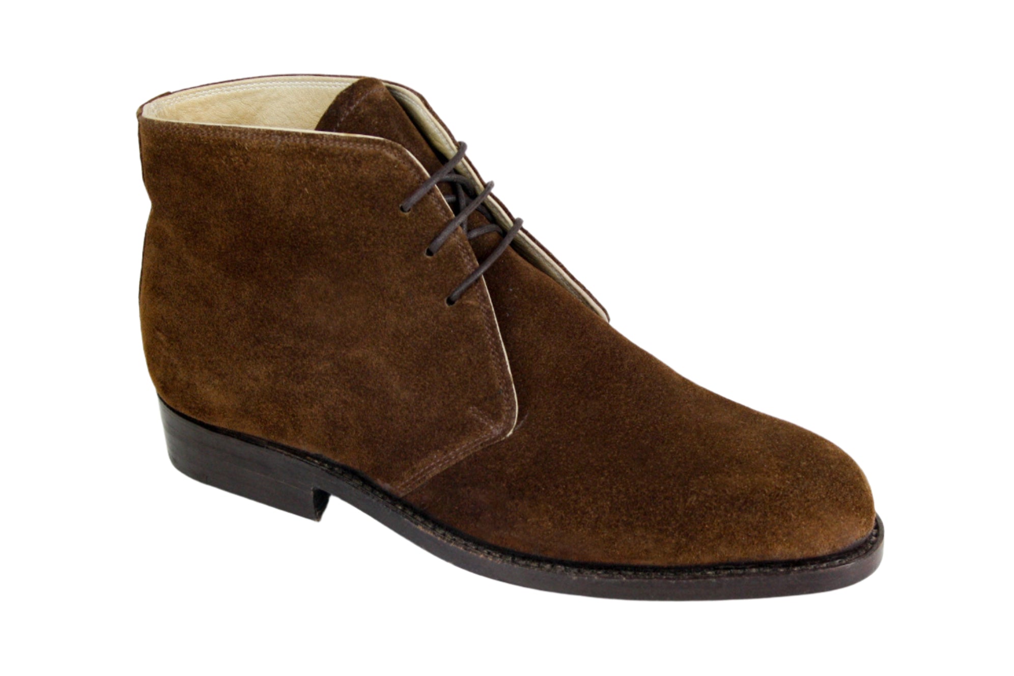 Dark brown suede Chukka model
