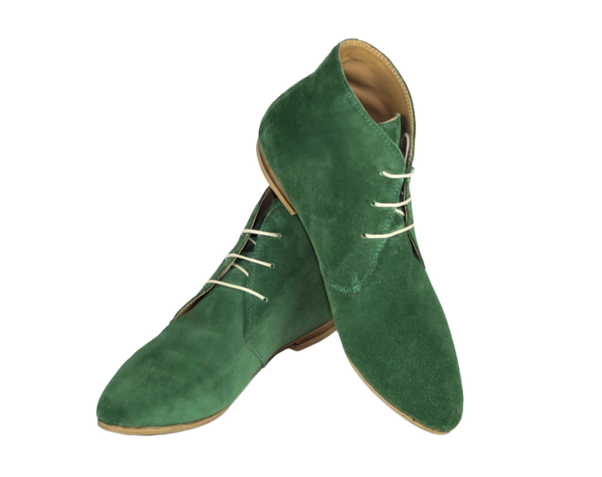 Green suede Chukka model