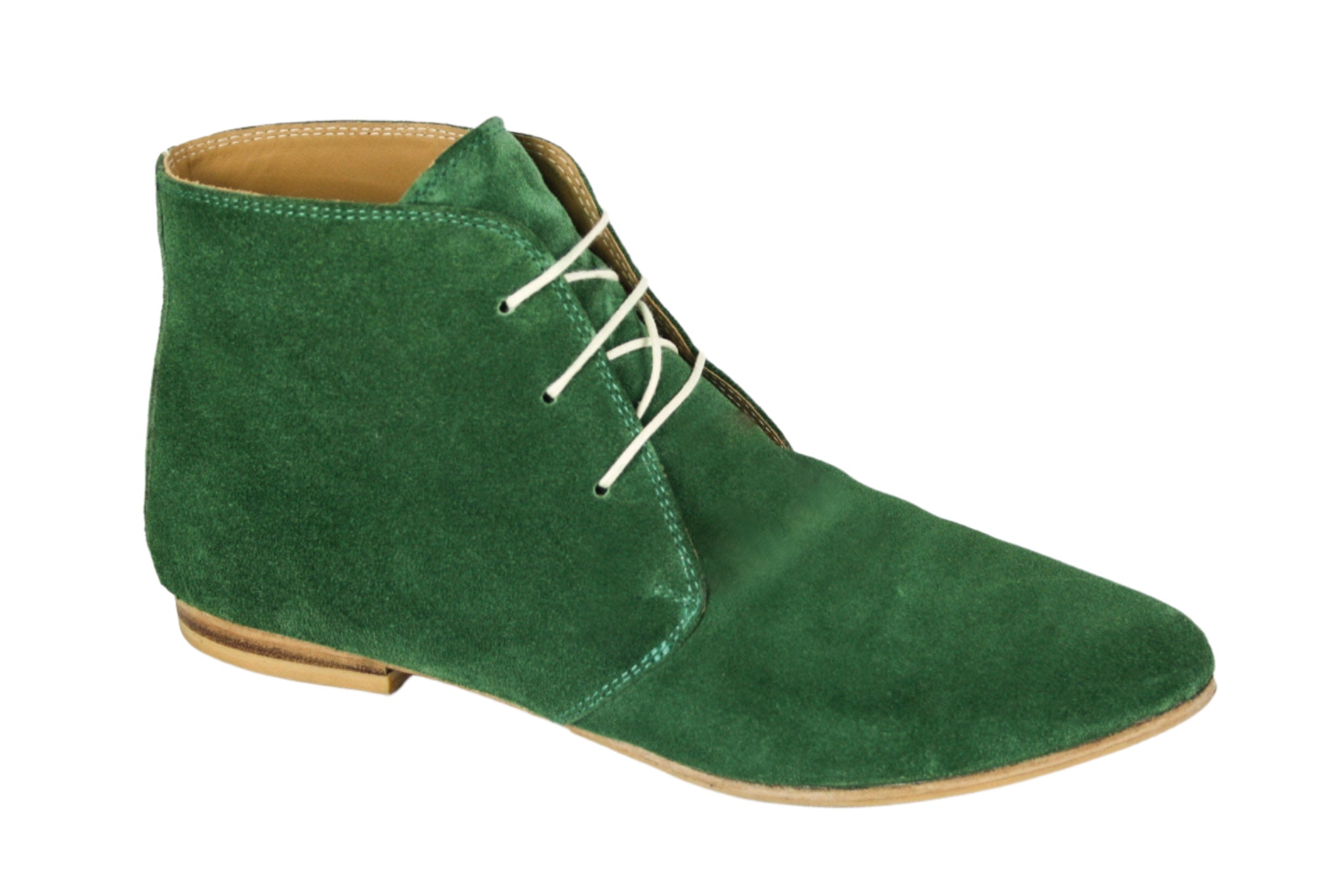 Green suede Chukka model
