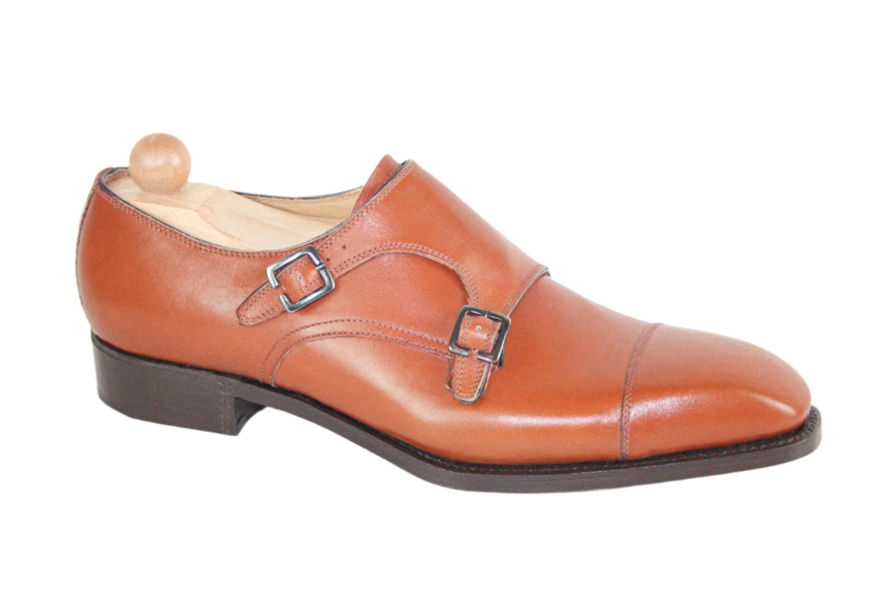 Classic cognac double monk model