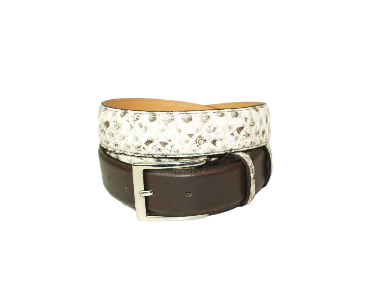 Python Leather Belt for Men