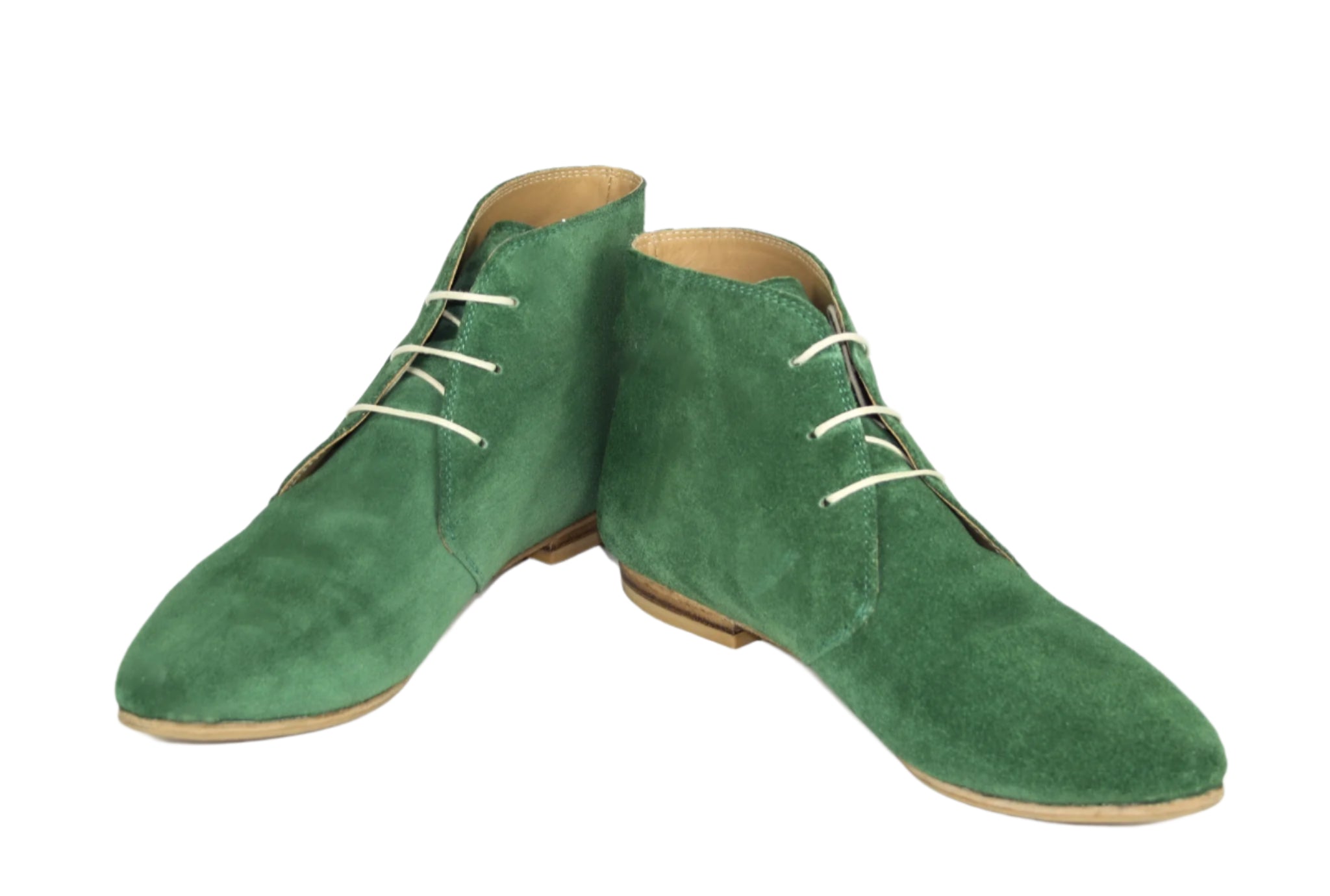 Green suede Chukka model