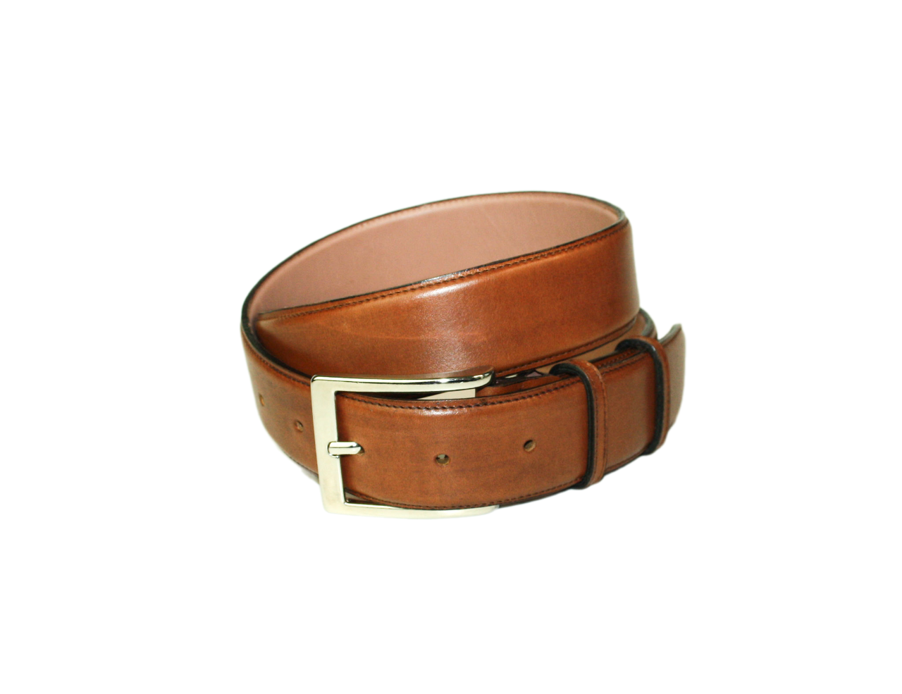 Cognac Leather Belt for Men