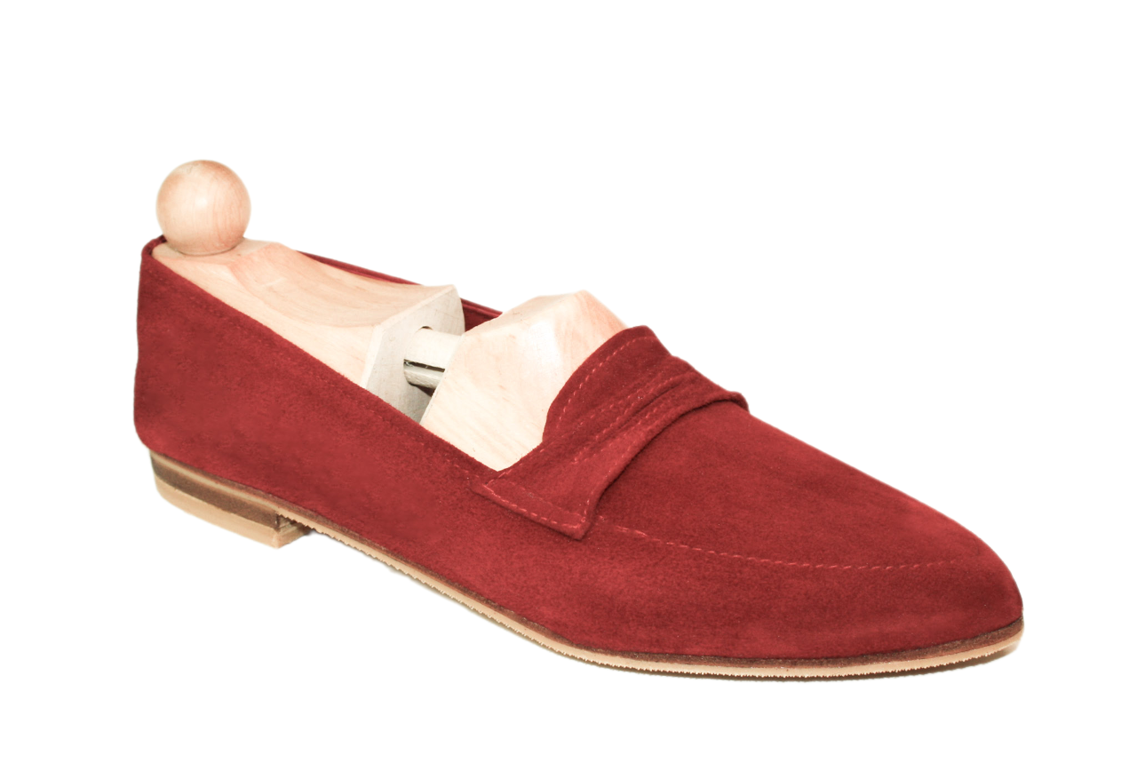 Suede loafer model