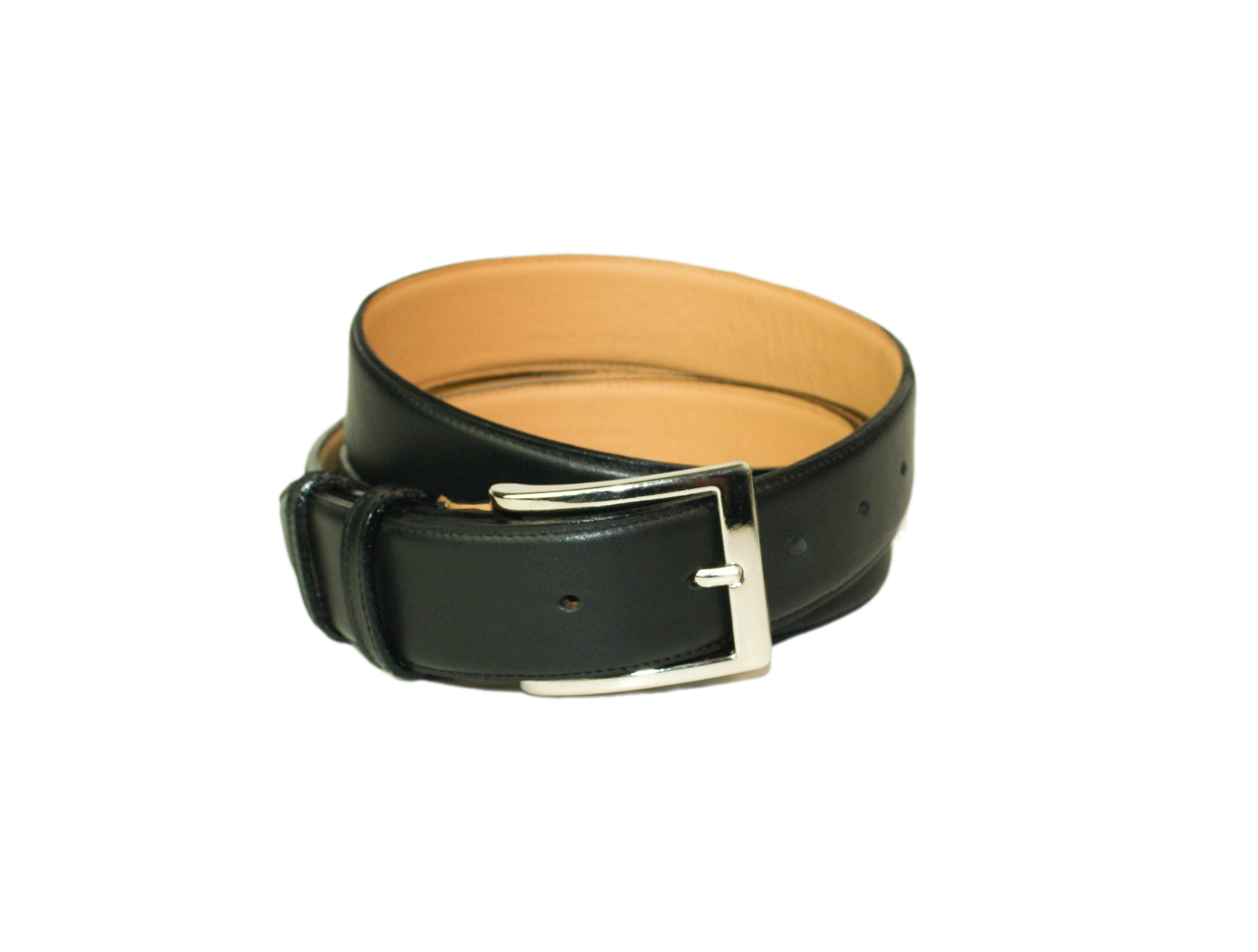 Black Leather Belt for Men