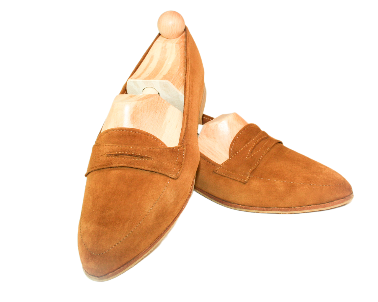 Brown Suede Loafer Model