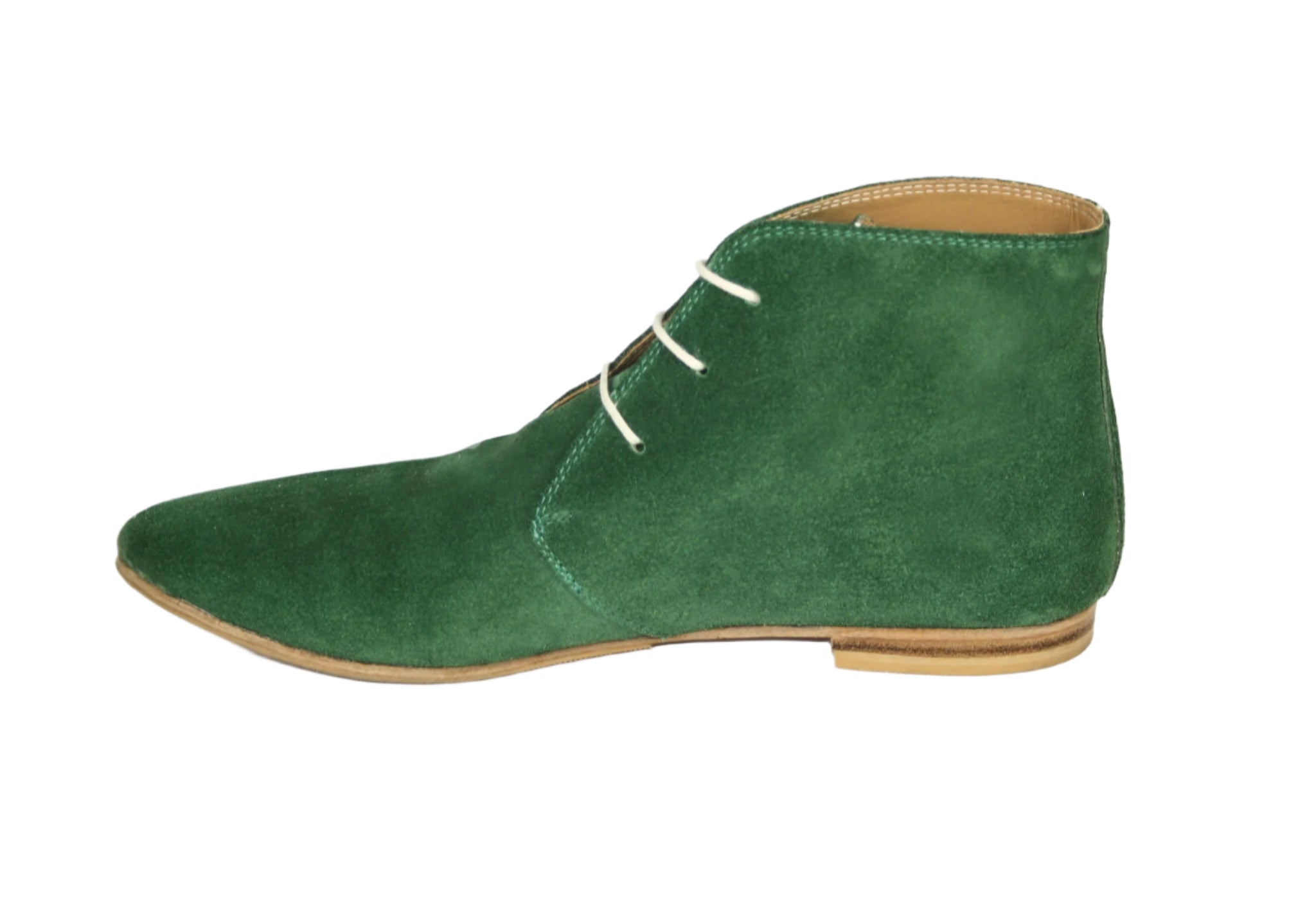 Green suede Chukka model