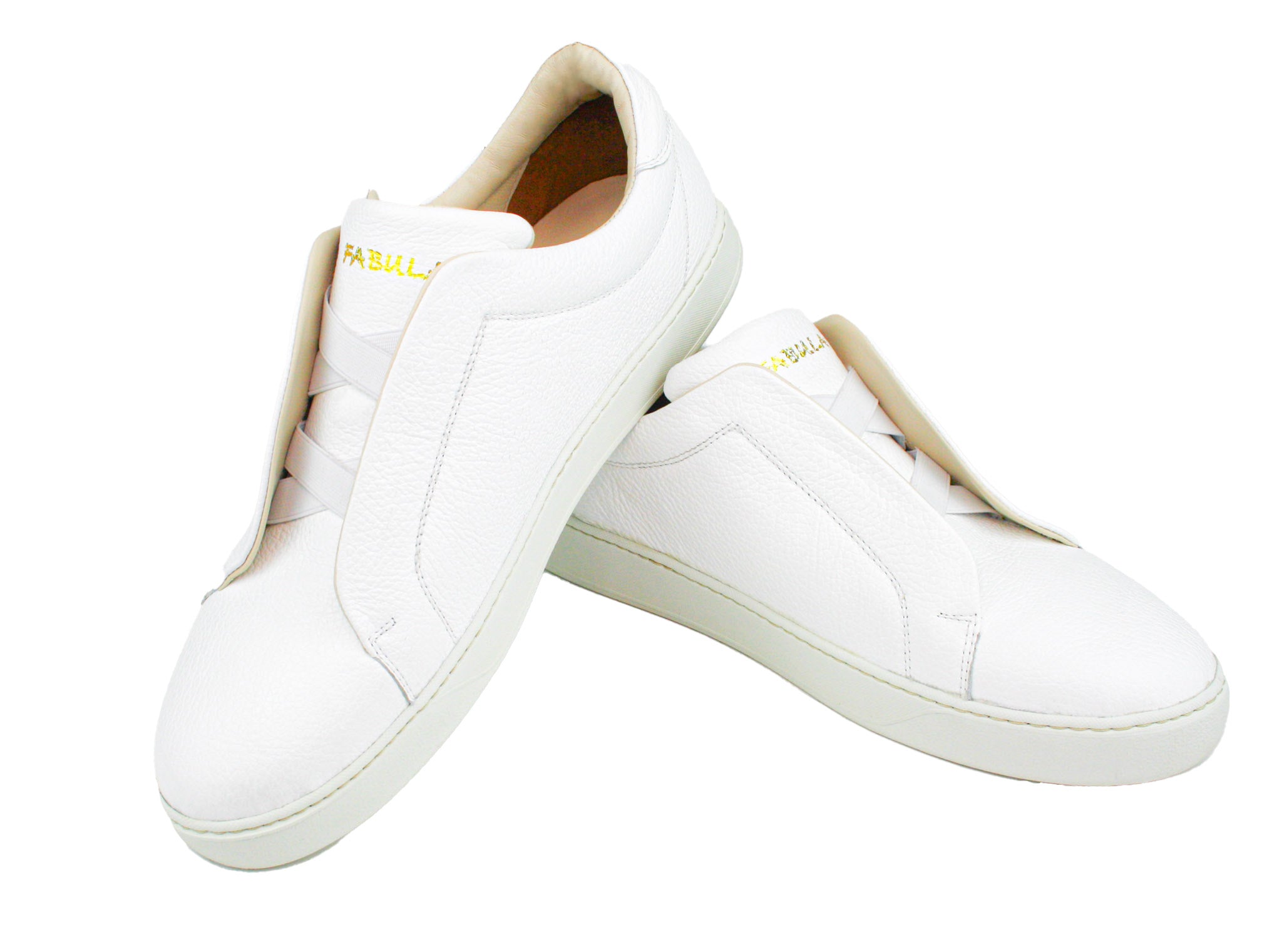 Exclusive light beige/white sneaker with white sole