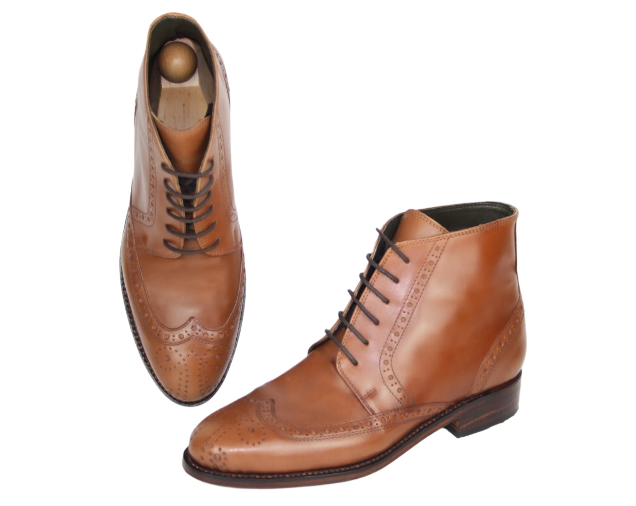 Classic cognac high-top boot