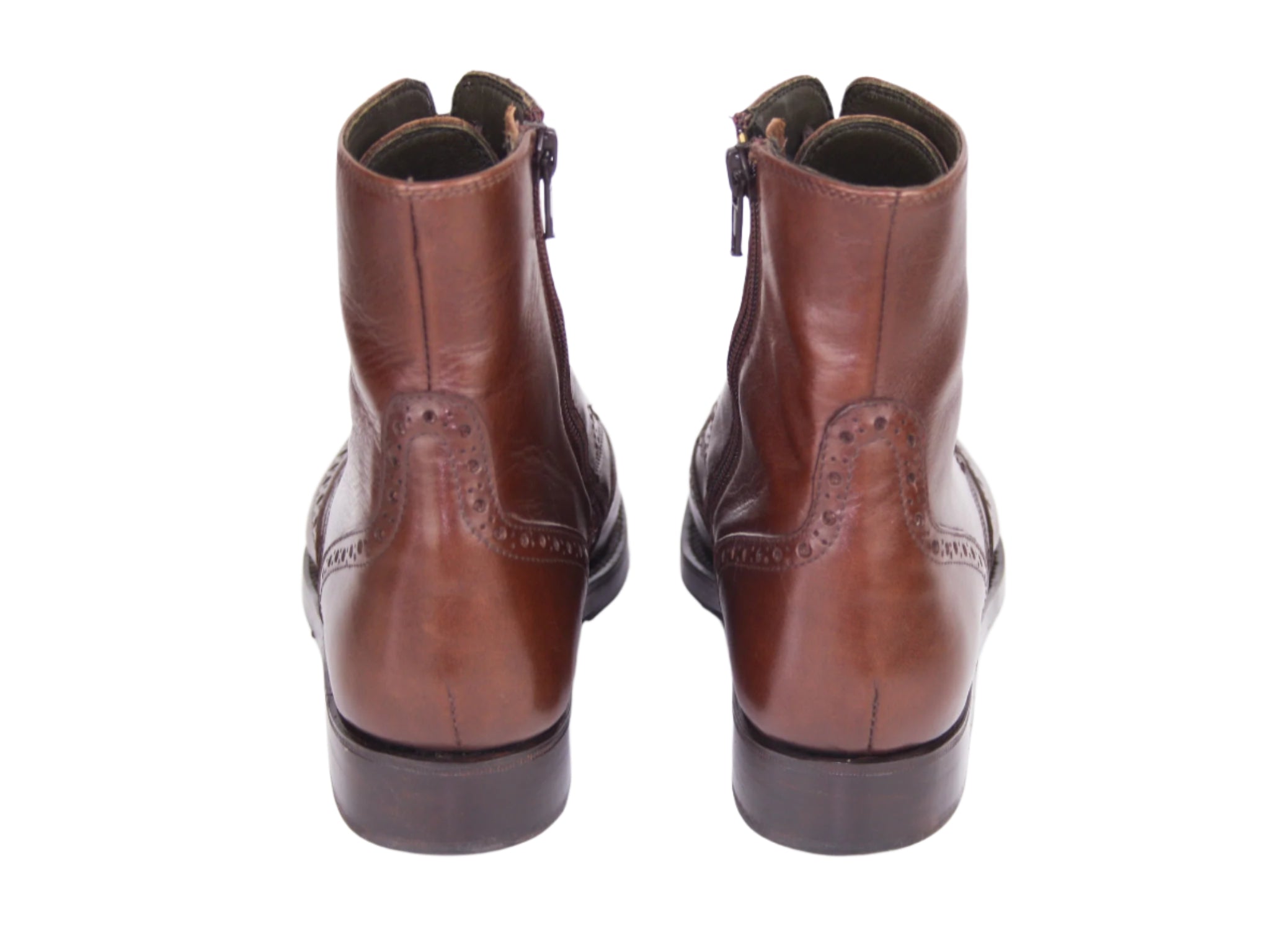 Classic dark brown high-top boot