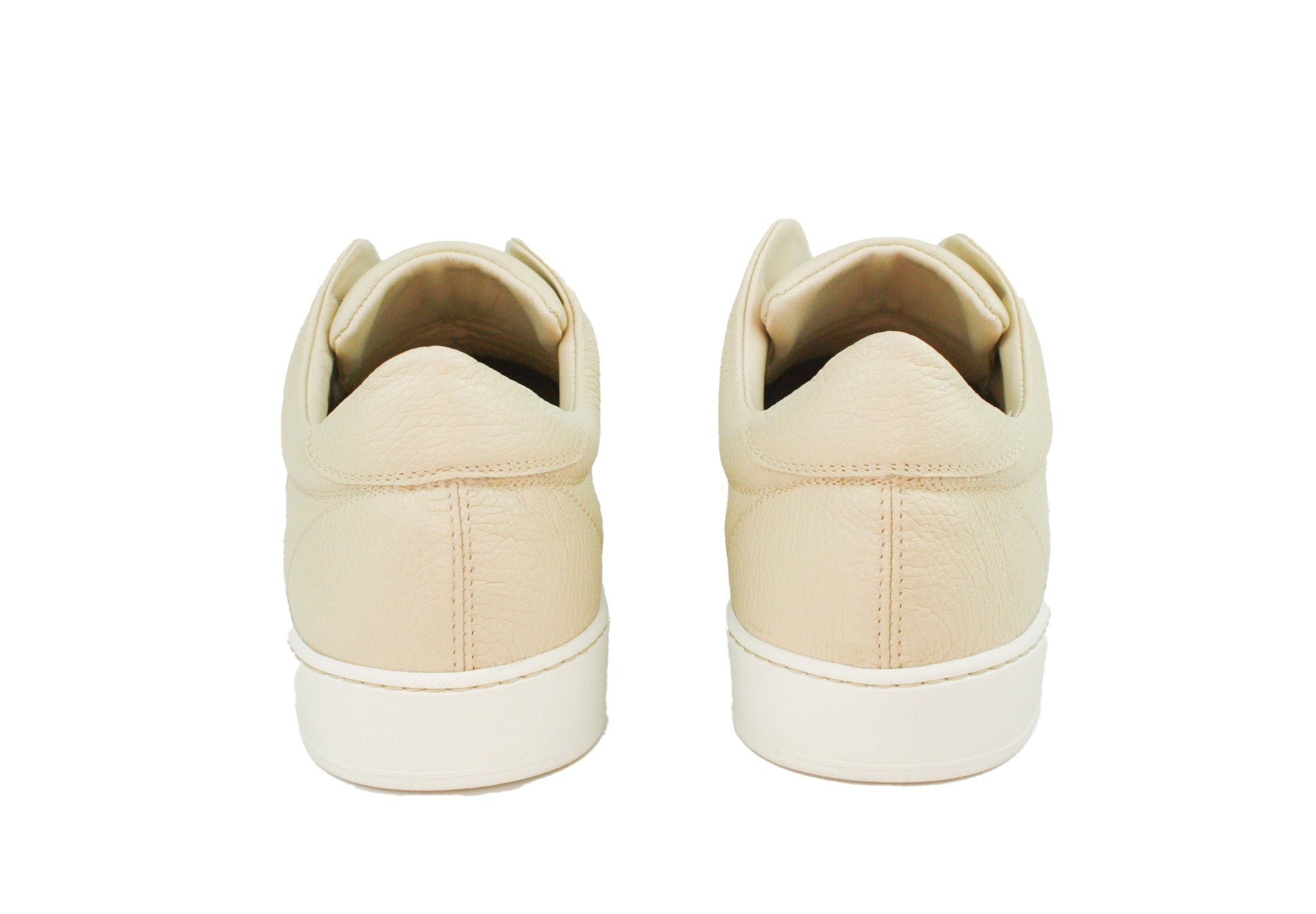 Exclusive light beige sneaker with white sole