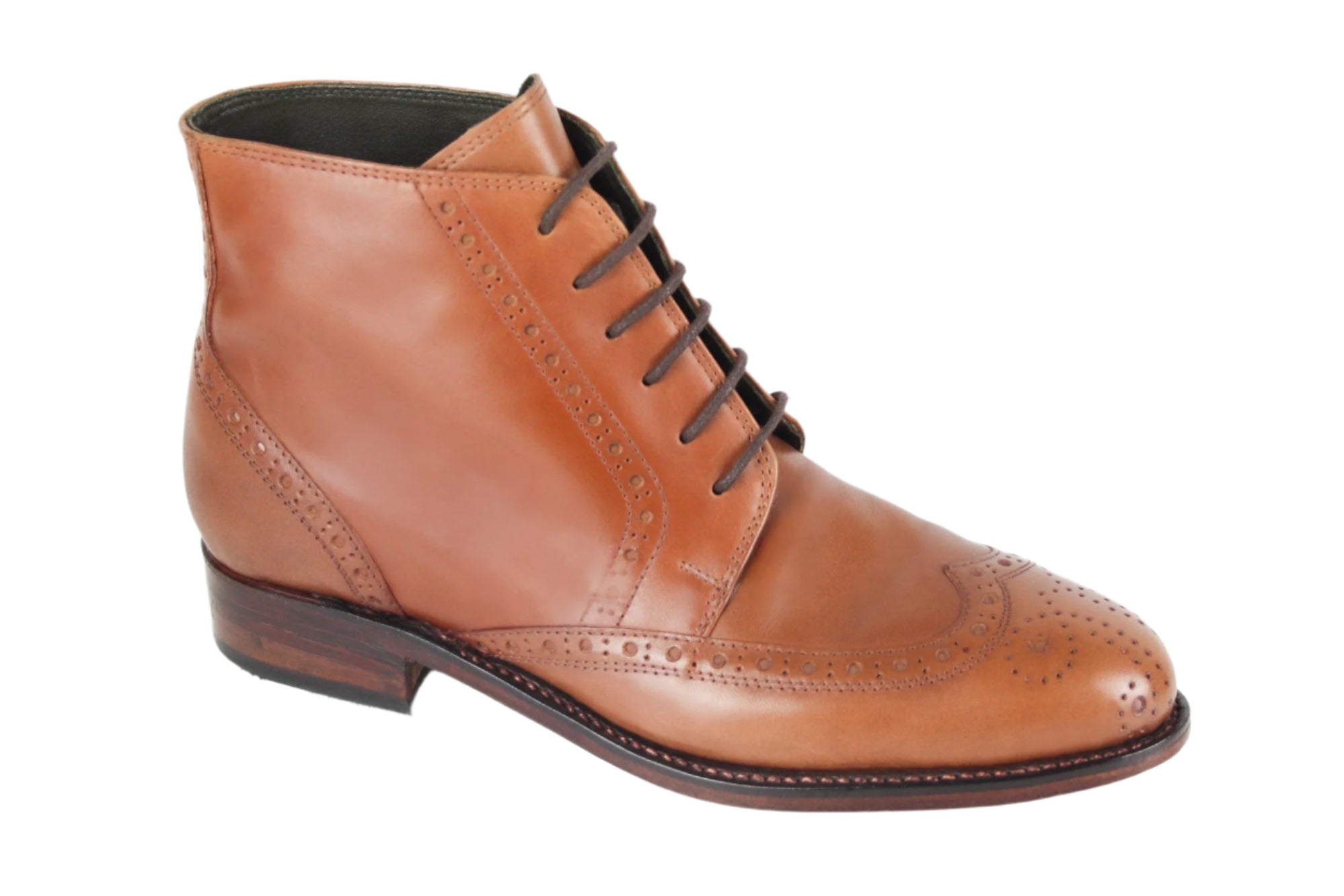Classic cognac high-top boot