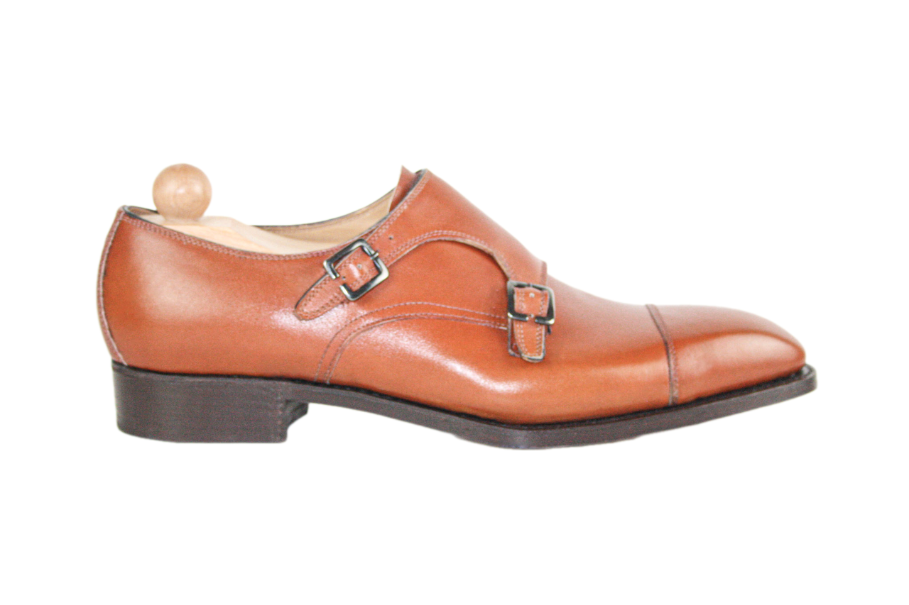 Classic cognac double monk model